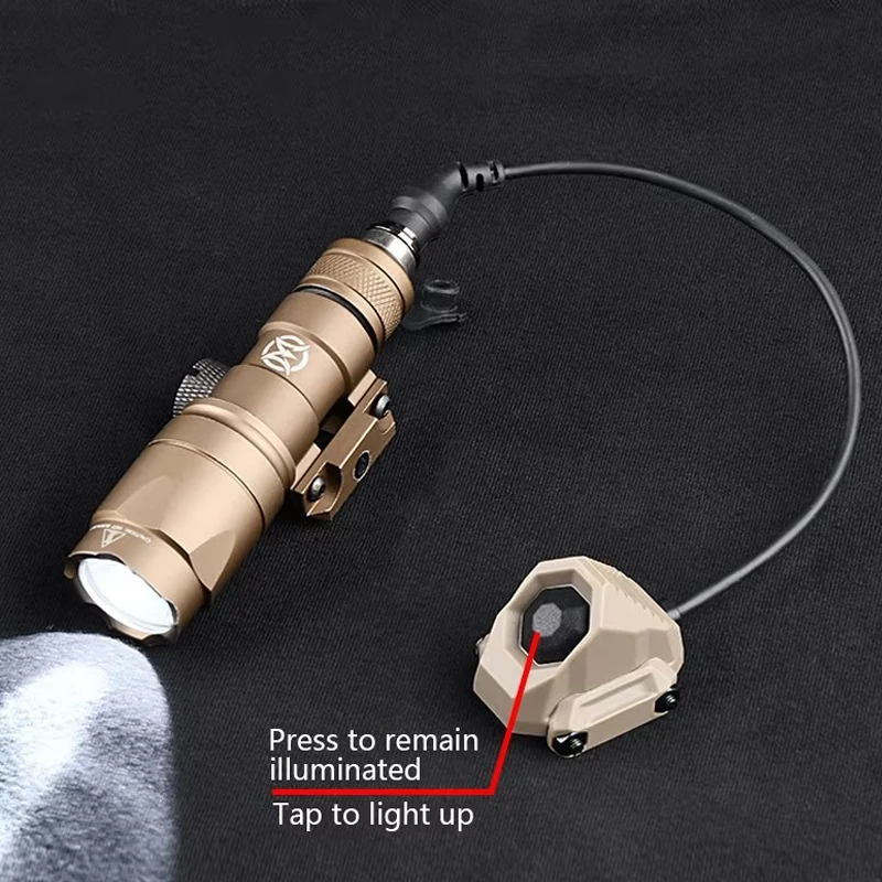 WADSN-linterna táctica Airsoft Surefir M300 M600, interruptor de botón AXON SL, accesorios para arma de caza láser PEQ para riel Picatinny - imagen 3