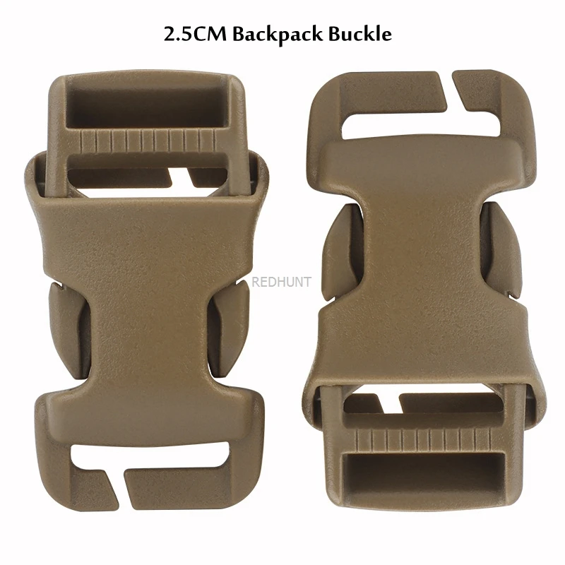 QASM-hebillas tácticas de liberación rápida, hebilla de Liberación lateral para uso pesado, chaleco, mochila, 2 piezas, 2,5 CM - imagen 2