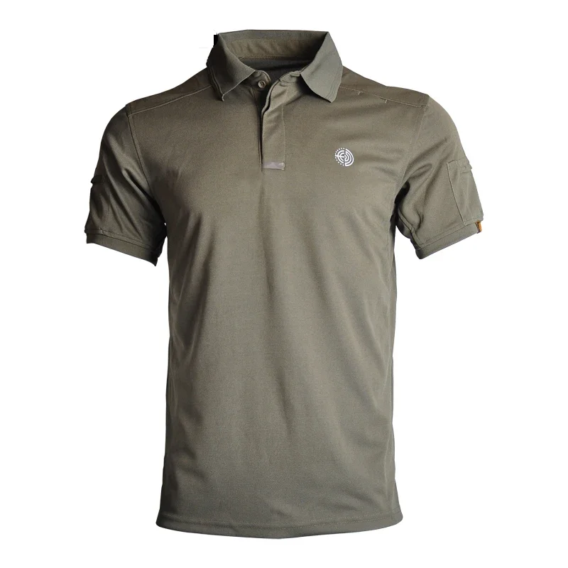 Camiseta táctica informal de secado rápido para hombre, pantalón corto deportivo de verano, camisa lisa de manga para senderismo y acampada, camisetas transpirables para entrenamiento de caza al aire libre