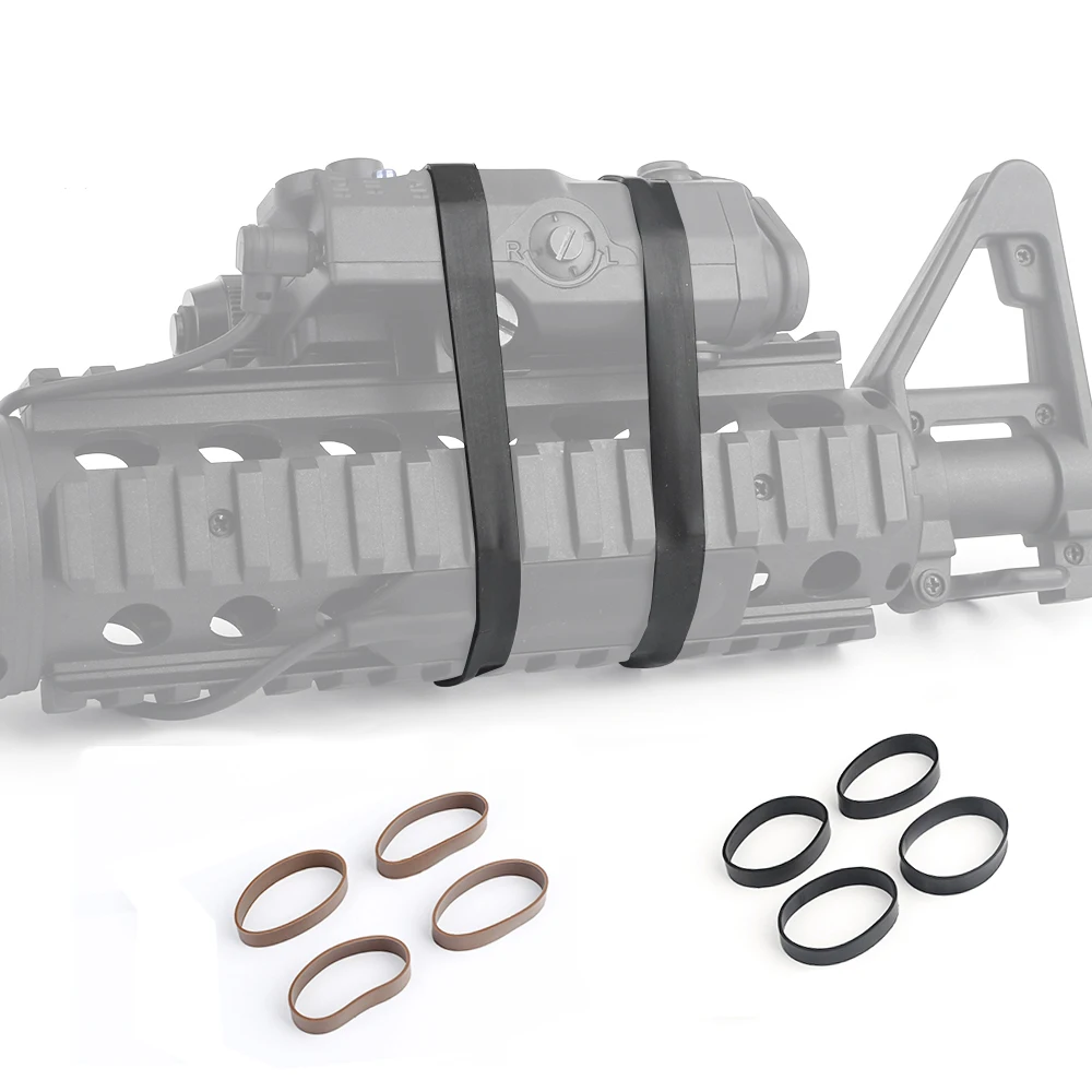 WADSN anillo de goma elástico táctico de alta resistencia para Rifle de caza, accesorios DBAL PEQ NGAL CQBL, arma láser de lluvia, luz de explorador - imagen 2