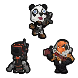 Parche de guerrero Robot, insignia de moral militar, Panda táctico, parches de gancho y bucle de PVC personalizados para ropa, pegatina decorativa para mochila