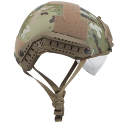 Casco táctico Airsoft protección ligera con visor CS