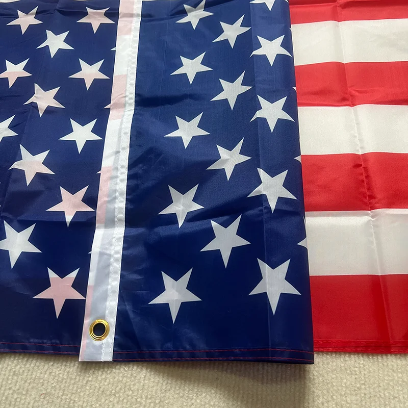 Bandera americana de 35,4x59 pulgadas, Día de la independencia, bandera de EE. UU. al aire libre, rayas cosidas impermeables, ojales de latón, 90x150cm - imagen 3