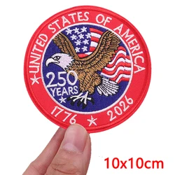 Parche táctico termoadhesivo Independencia Americana para uniforme