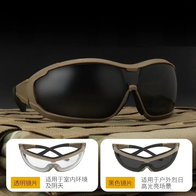 Gafas tácticas de tiro protección UV al aire libre caza senderismo montar deportes gafas de sol Airsoft CS Paintball gafas - imagen 3