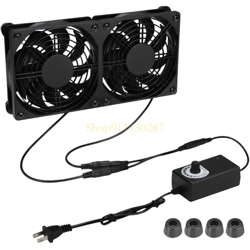 Paquete J1HC 2 ventilador enfriamiento 120 mm con ajuste velocidad 3V a 12V para actuaciones