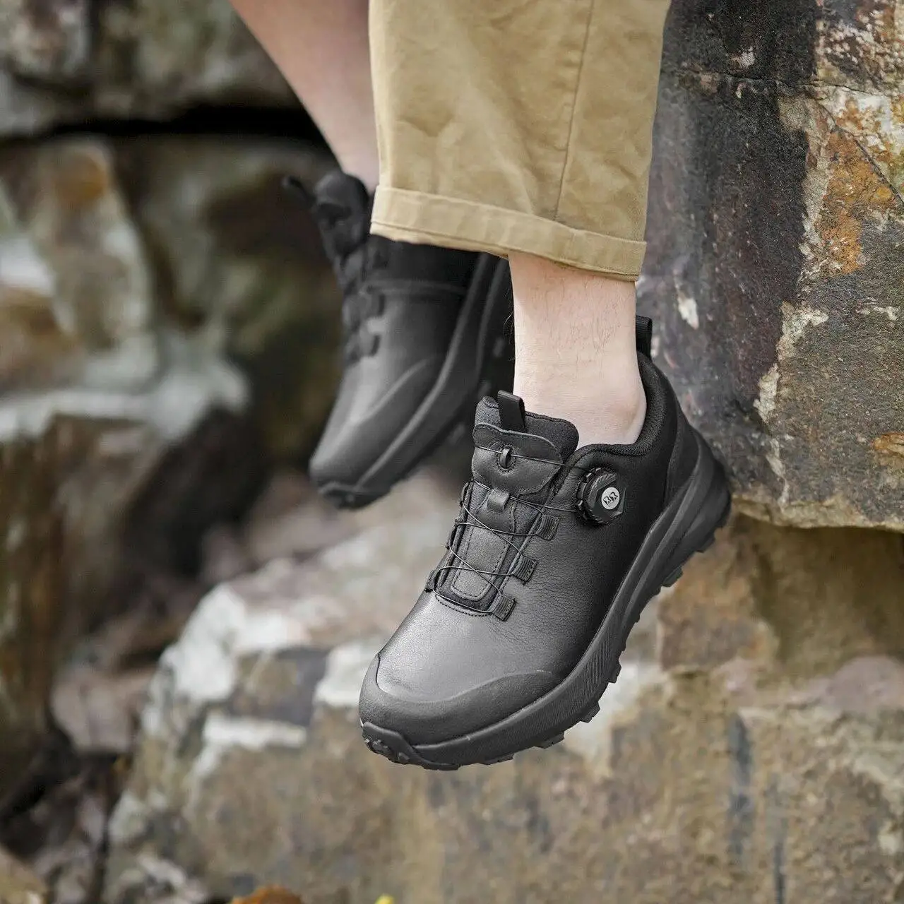 CAMSSOO Botas tácticas de piel – Senderismo montaña invierno hombre - imagen 5