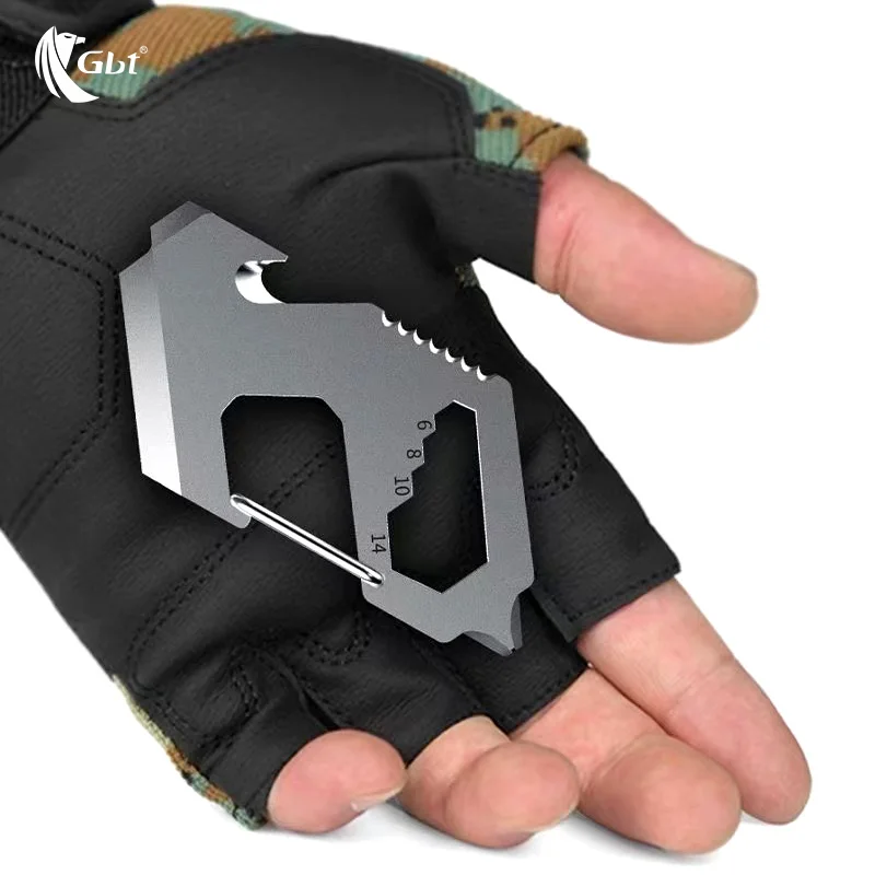 Llavero multifuncional EDC para exteriores, llave para abrebotellas, 1 piezas - imagen 2