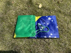 Bandera Brasil tipo chal poliéster para fútbol y hombro