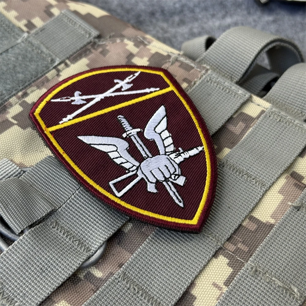 Parche "Forzas especiales, Omon". Parche bordado con insignia de moral, brazalete táctico, gancho militar y bucle, pegatinas para mochila al aire libre - imagen 4