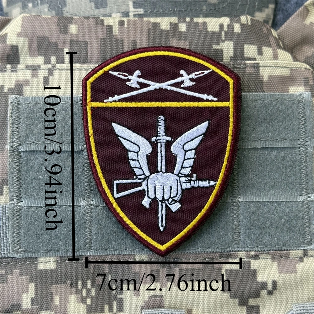 Parche "Forzas especiales, Omon". Parche bordado con insignia de moral, brazalete táctico, gancho militar y bucle, pegatinas para mochila al aire libre - imagen 2