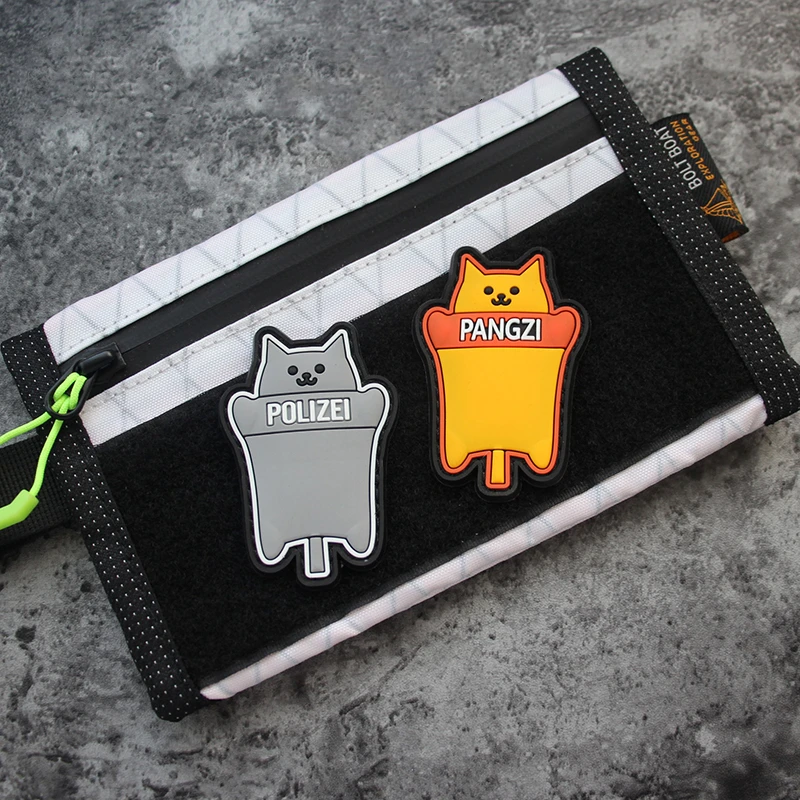 Parche de PVC 3D de dibujos animados de escudo de gato, brazalete táctico de goma suave para gatos en negro/blanco/gris/Siamés/Sanhua - imagen 5