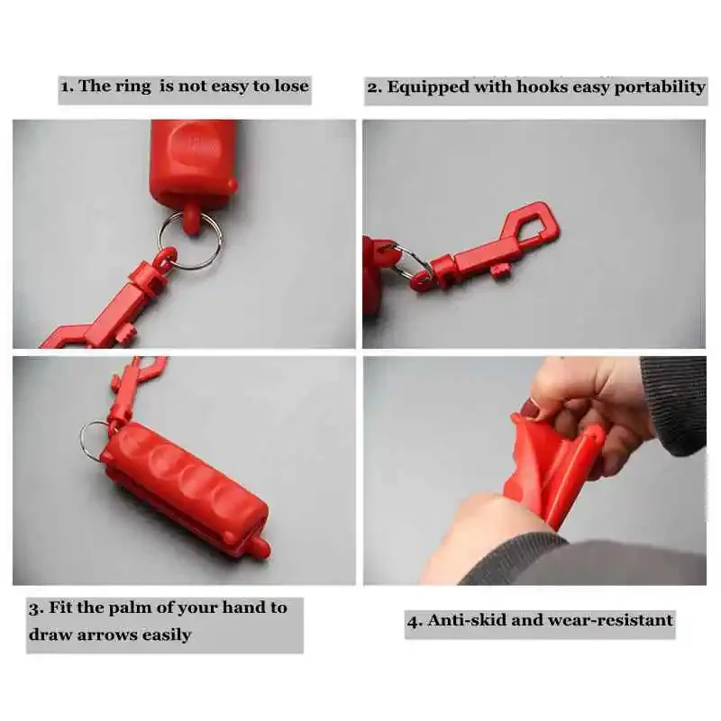 1/2 Uds. Gel de goma para disparar tiro con arco flecha de goma para exteriores pistola de tirar quitar accesorios de flecha con llavero herramienta objetivo - imagen 3