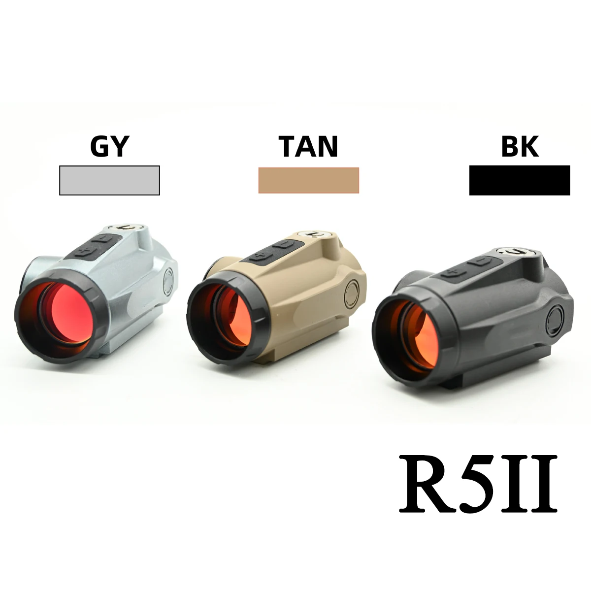 Óptica holográfica R5 GEN II, punto rojo para caza, mira compacta 32 MOA Airsoft con soporte alto y bajo de 20mm con marcas originales - imagen 2