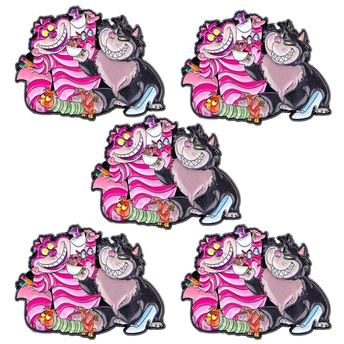 Alfileres esmaltados de gato negro, conjunto de broche de animales de dibujos animados, decoración de ropa, alfileres de Metal, mochila, sombrero, insignia, accesorios, 5 uds. - imagen 3