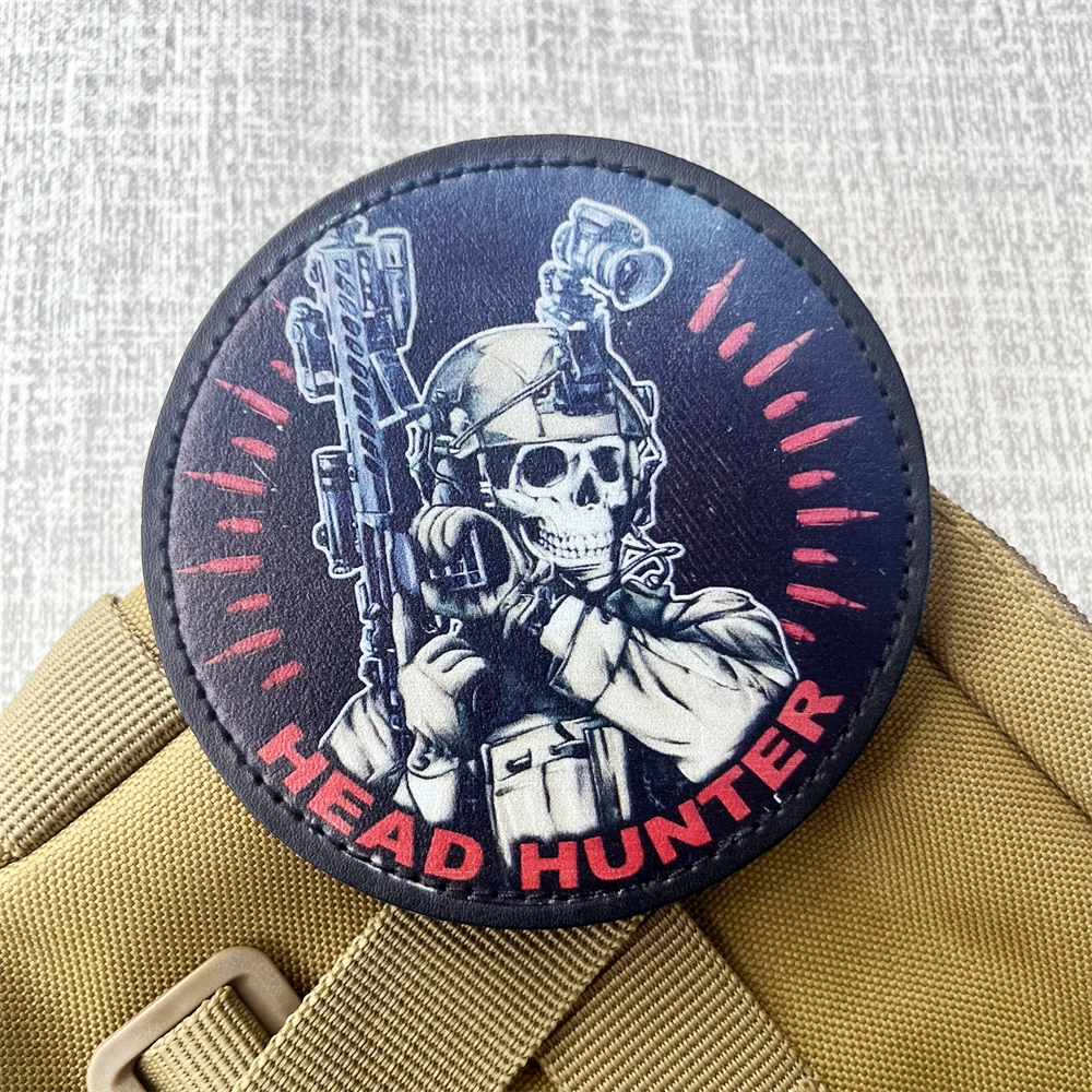 Parches tácticos de insignia de Moral del Ejército, mochila ROCINANTE expansible, impresa de gancho y bucle pegatina, cazador de cabeza - imagen 3