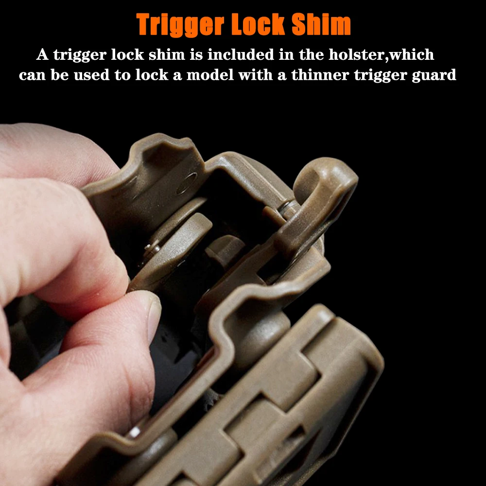 Funda universal ESTÁNDAR de liberación rápida con clip trasero ajustable para mano derecha Compatible con más de 30 tipos de pistola - imagen 5