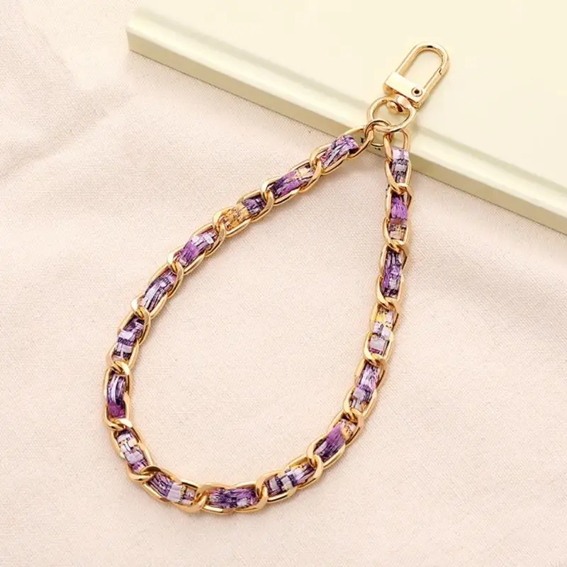 Metal móvil CORD creativo Teléfono trenzado Lanyard Case estuche Correa muñeca Rope K1KF - imagen 2