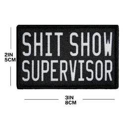 Parche táctico humorístico supervisor Shit Show con respaldo Velcro