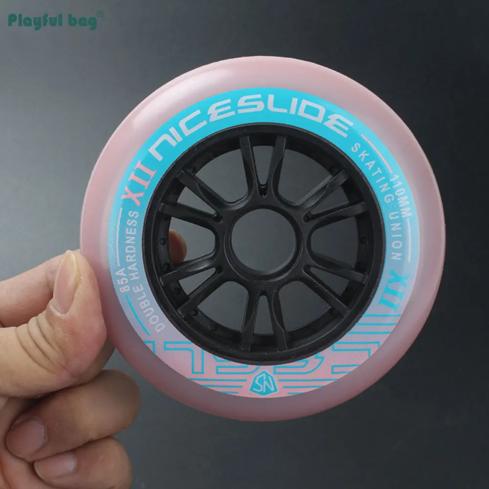 Rueda de patinaje de velocidad profesional de doble dureza, accesorios de competición de carreras, especial 90, 100, 110MM, AMB288, 85A - imagen 4