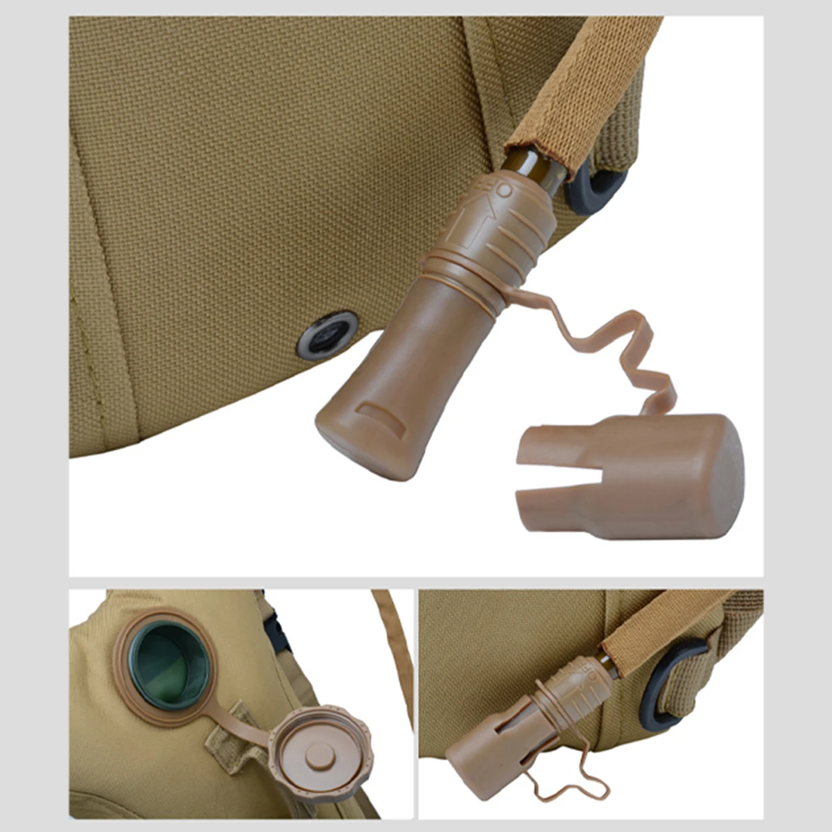 Botella de agua de camuflaje del ejército de fondo, bolsa táctica para senderismo, deportes al aire libre, correr, montar en bicicleta, bolsa de agua, mochila - imagen 4