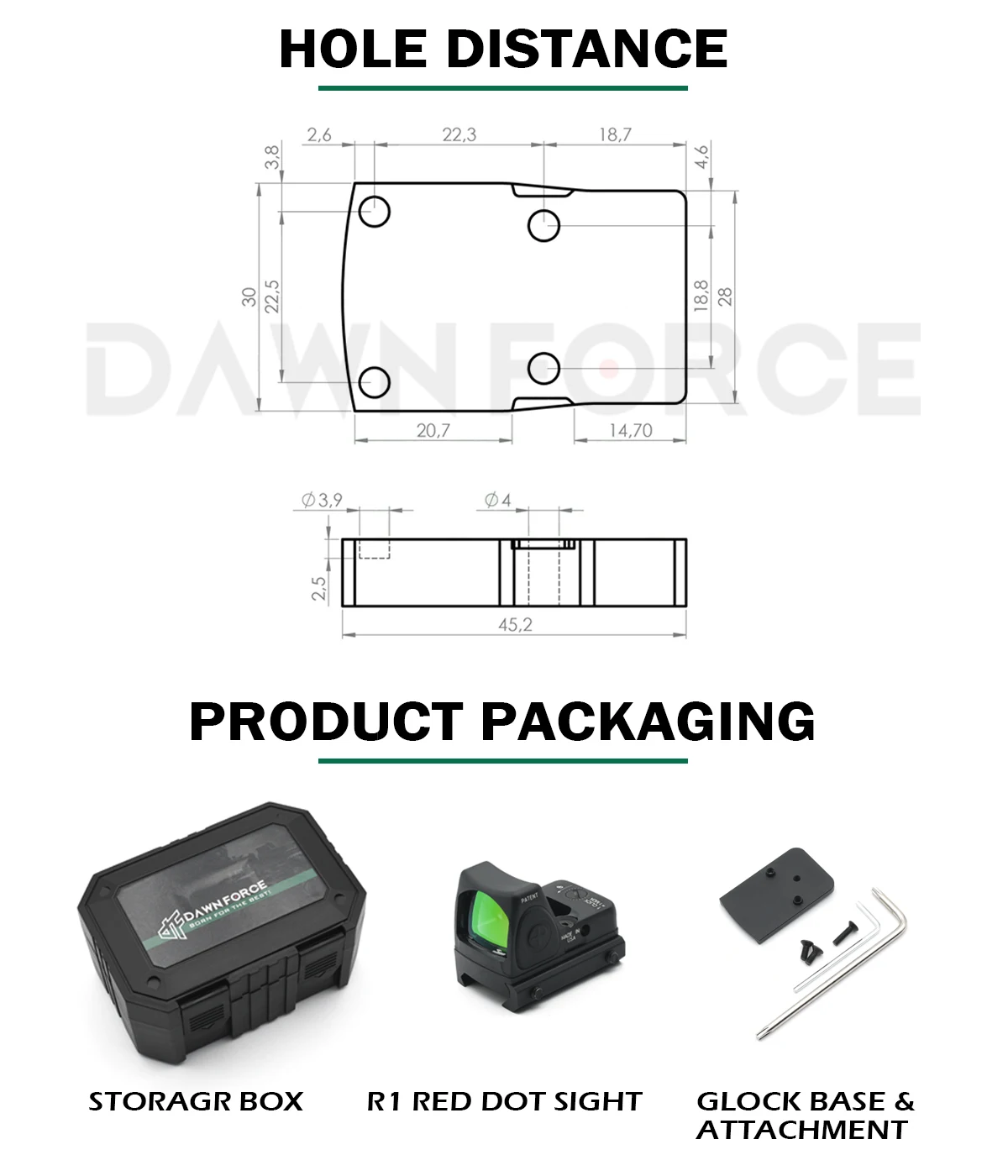 Holy Warrior-mira réflex RMR HRS, punto rojo, marcas originales completas para pistola Glock 17 19, Rifle Airsoft, caza táctica, nuevo - imagen 2