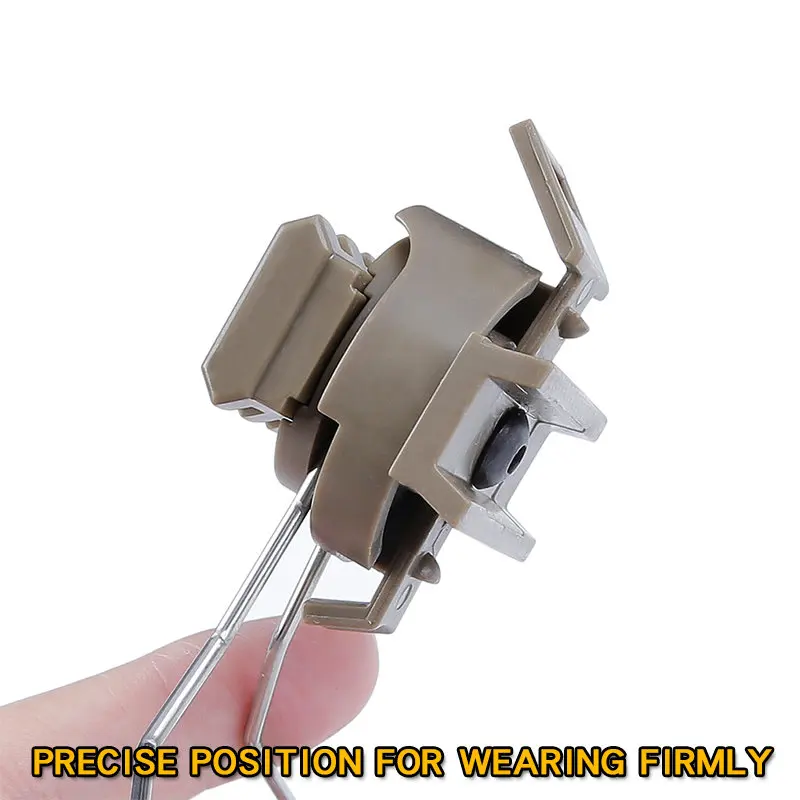 Adaptador de riel para auriculares, soporte de suspensión para auriculares, orejeras de caza, accesorios laterales izquierdo y derecho, 1 par - imagen 4