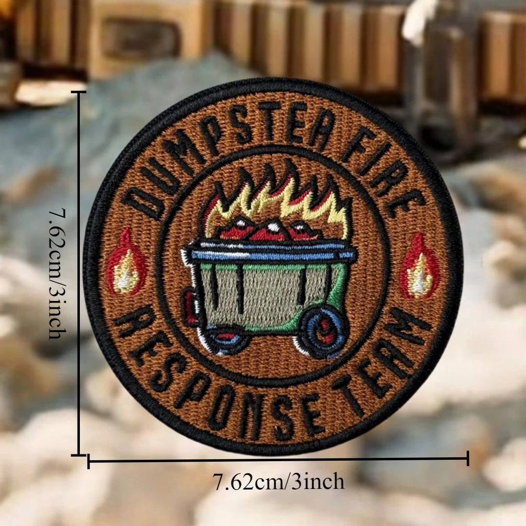 Parche del equipo de respuesta contra incendios de basura, insignia de moral táctica, brazalete militar, gancho bordado y bucle, pegatinas para mochila de ropa - imagen 2