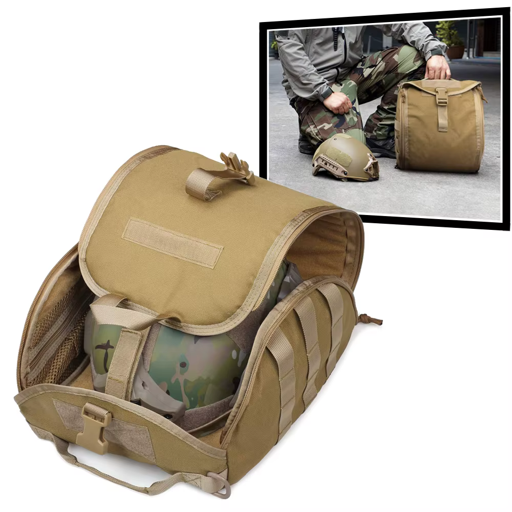Funda portacascos táctica MOLLE – Transporte militar multiusos