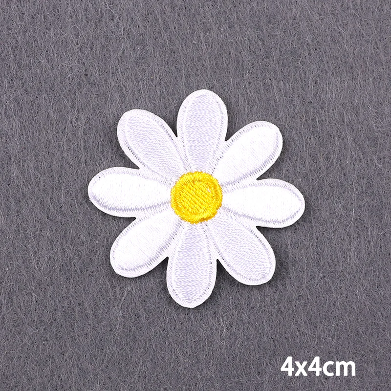 Parches bordados de margaritas para planchar en la ropa, apliques de girasol en la ropa, bricolaje para chaquetas y bolsos Vaqueros - imagen 5