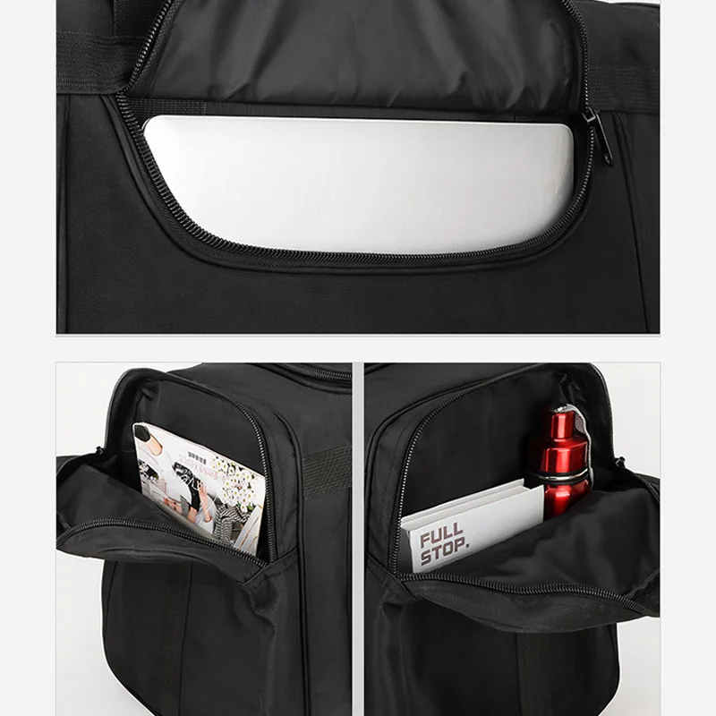 Bolsa de viaje de equipaje grande para hombres y mujeres, bolsa de lona para deportes al aire libre, entrenamiento físico, Camping, bolsos de hombro tipo bandolera de gran tamaño, 100L - imagen 5