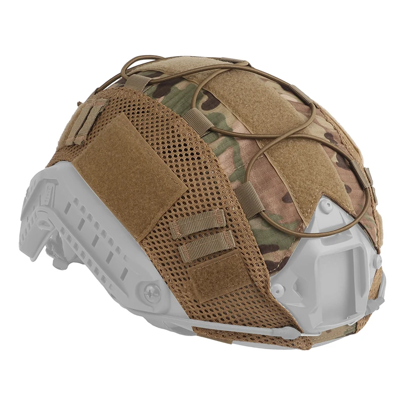 Cubierta táctica ajustable para casco con cuerda elástica, cubierta de tamaño M/L para casco rápido MH PJ BJ, equipo Airsoft de Paintball - imagen 3
