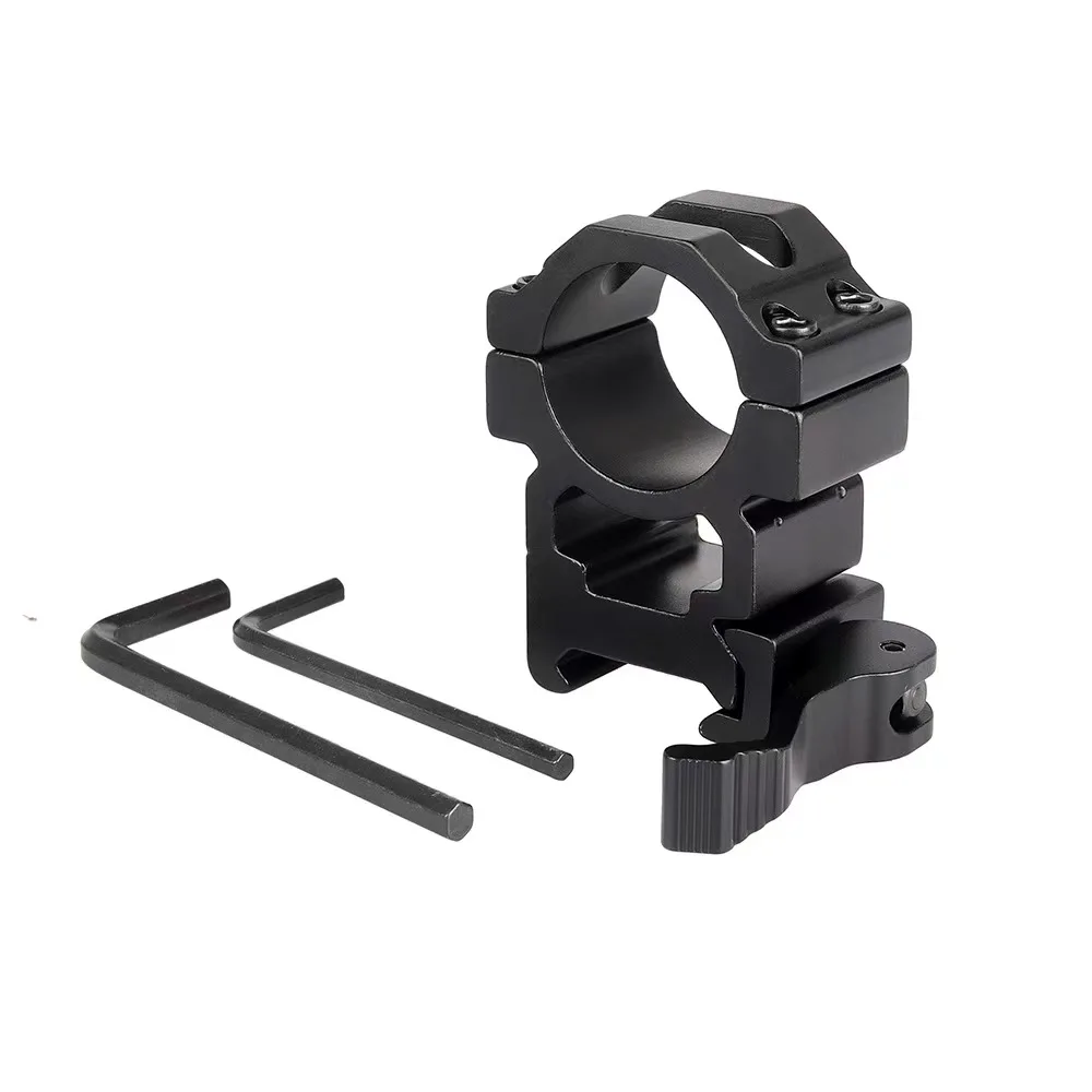 Soporte de montaje de alcance de liberación rápida para caza, anillos de 25mm y 1 "para montaje de alcance de riel Weaver/picatinny de 20mm para antorcha/luz táctica - imagen 4
