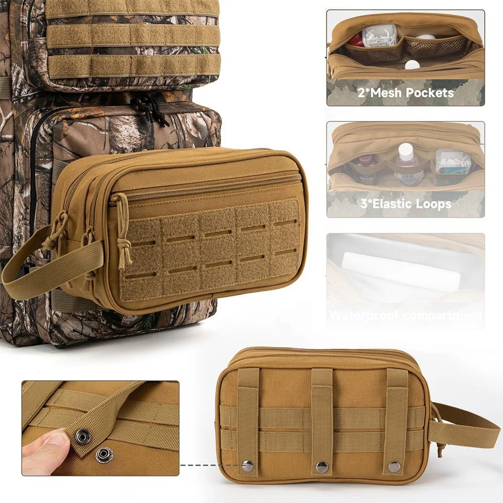 Neceser táctico para hombre, bolsa de higiene, herramienta EDC, bolsas Molle, Kit Dopp pequeño, Kit de afeitado para hombre, bolsas de ducha de viaje - imagen 5