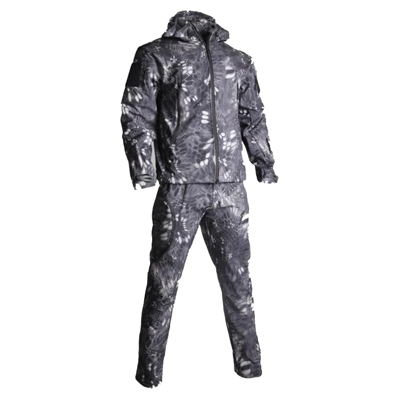 Traje táctico de camuflaje TAD Softshell de piel de tiburón para hombre, ropa de caza al aire libre, chaqueta y pantalones deportivos para acampar y senderismo - imagen 5