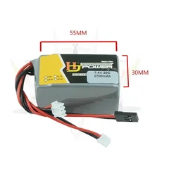 Batería LiPo recargable para emisora RC con conector Futaba