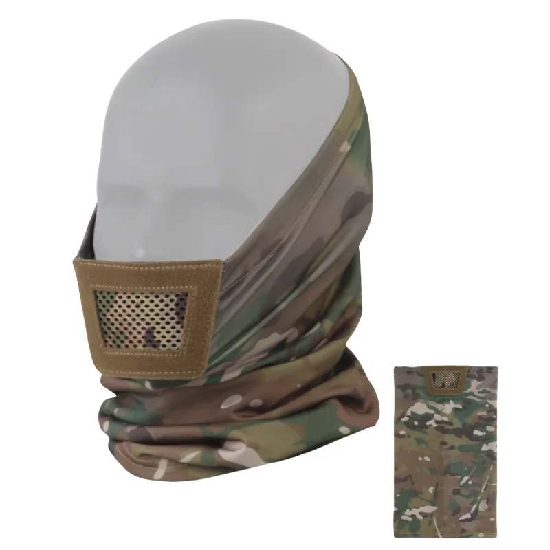 Casco de caza y mascarilla versión extendida, envoltura para los oídos, fijación de correa elástica, adecuado para deportes al aire libre