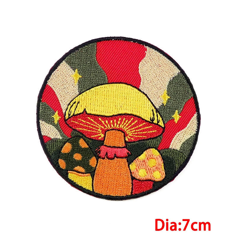 GOOD VIBES parches bordados termoadhesivos para ropa, apliques de setas en tela, pegatinas redondas en mochila - imagen 3