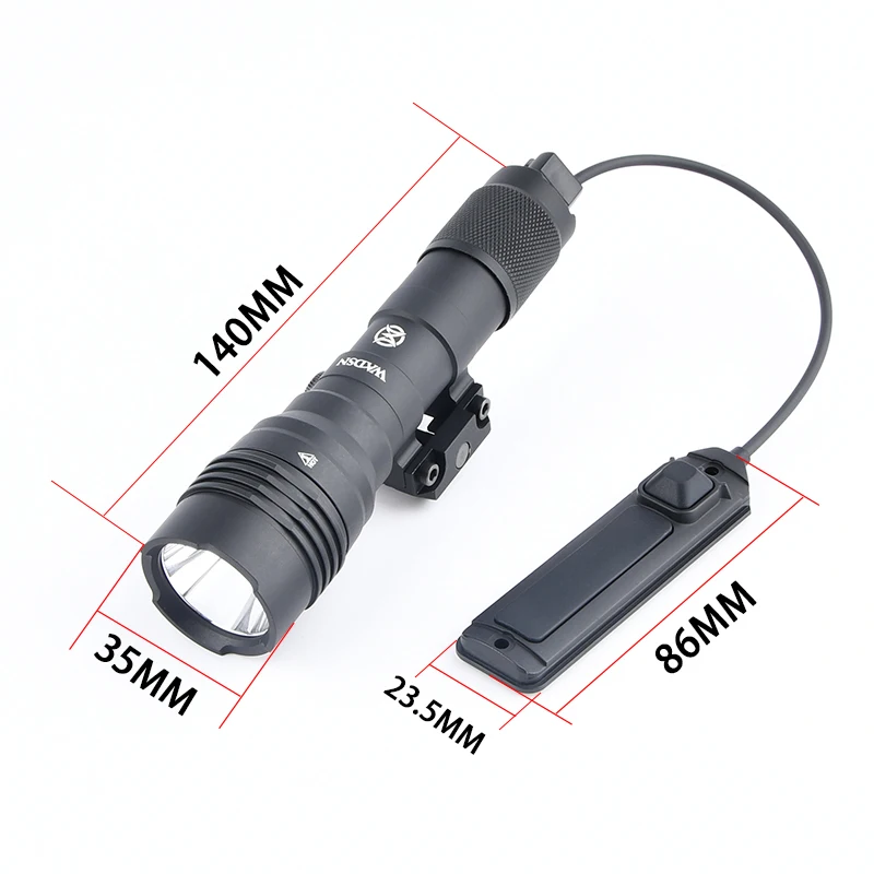 Linterna de Metal HL-X WADSN, luz de exploración de 900 lúmenes, luz estroboscópica LED blanca, luz estroboscópica de alta potencia, partes de armas de caza ajustadas a 20MM - imagen 3