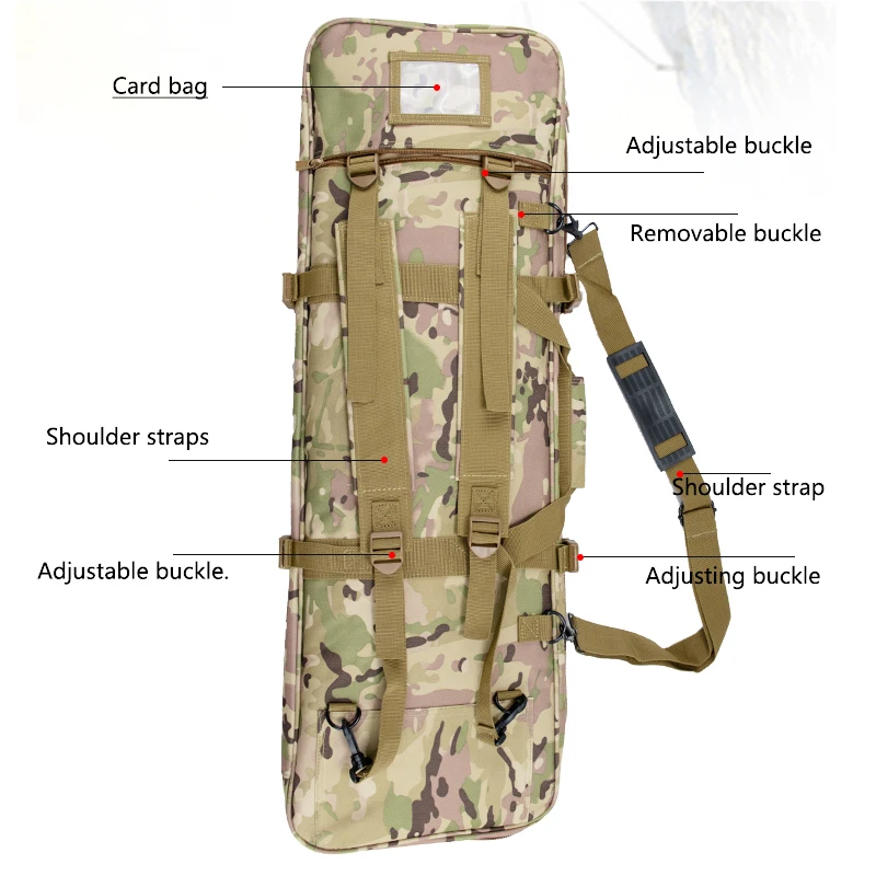 Cañón pesado de 85CM, juego de Rifle doble, bolsa para pistola M4, bolsa para pistola de aire de caza, correa para el hombro, mochila de pesca - imagen 4