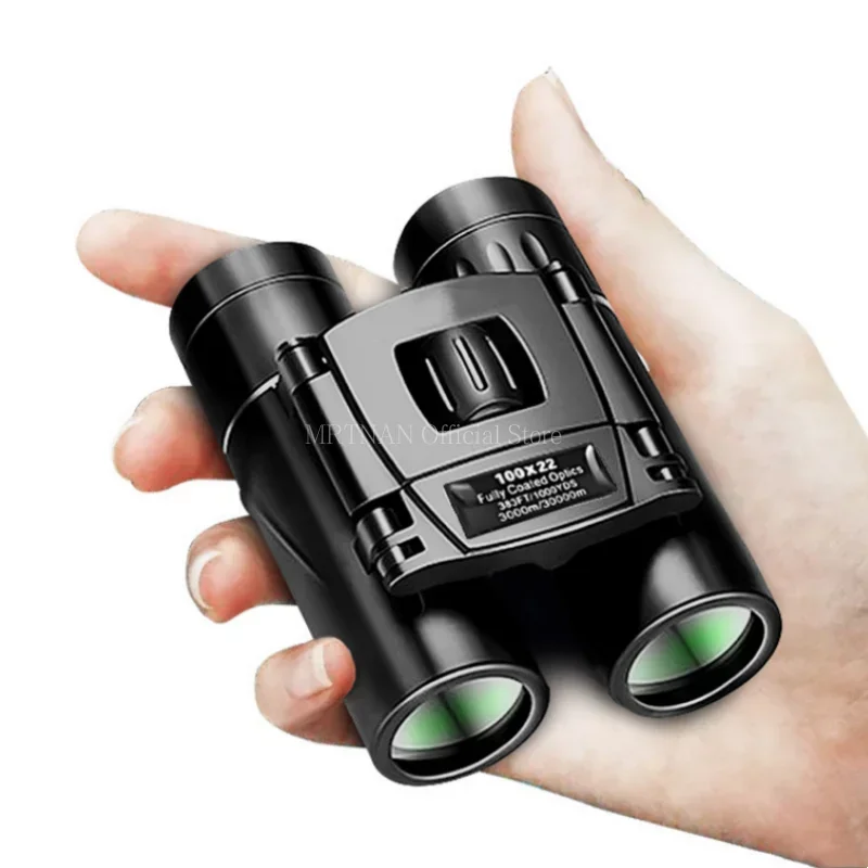 Binoculares potentes 100x22 HD, Mini telescopio plegable de largo alcance de 2000M, óptica BAK4 FMC para Deportes de caza, viajes de acampada al aire libre - imagen 2