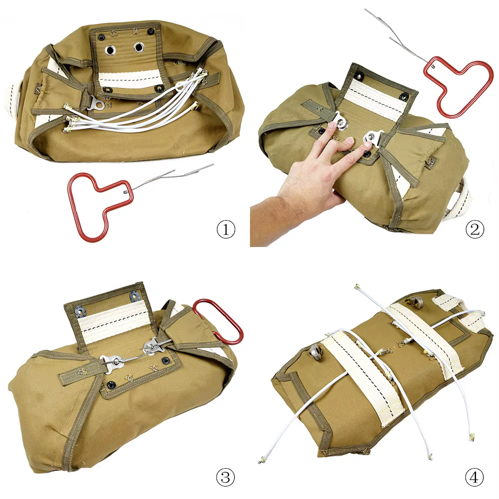 Mochila táctica vintage americana paracaidismo sin toldo - imagen 2