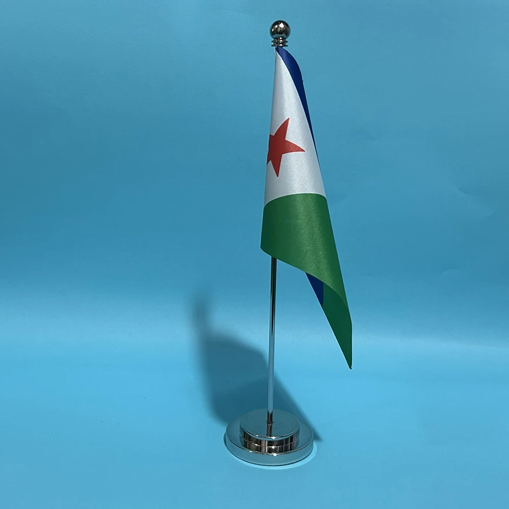 Bandera de Djibouti de escritorio en poliéster, decorativa - imagen 4