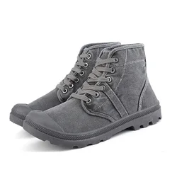 KA215 Botas tobilleras de lona suela gruesa hombre otoño invierno