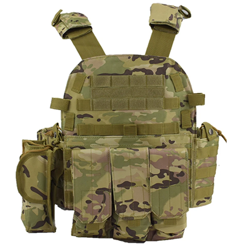 6094 armadura corporal de entrenamiento de combate militar equipo táctico chaleco Molle Airsoft caza camuflaje chaleco armadura - imagen 3