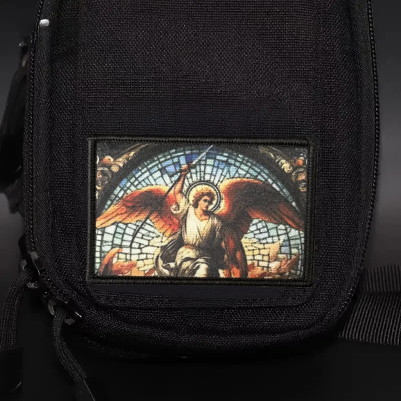 Parche con estampado de Arcángel Michael, insignia de moral táctica, brazalete con gancho y bucle, mochila, ropa, accesorios decorativos, pegatinas - imagen 4