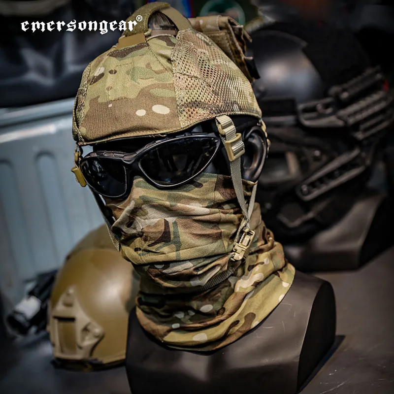 Máscara táctica Bandana de secado rápido pesca senderismo protección solar bufanda de sombra, gorra suave puede cargar gafas de visión nocturna - imagen 2