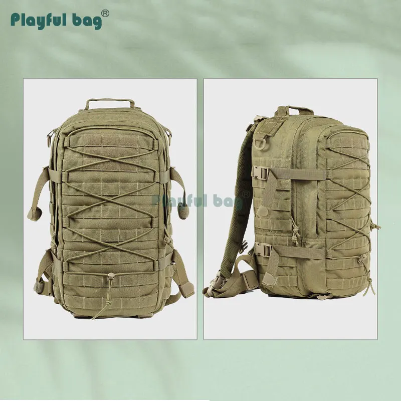Mochila táctica para deportes de montañismo, bolsa de camuflaje 900D de 20-35L, mochila para senderismo al aire libre, viaje, caza, AVA101 - imagen 5