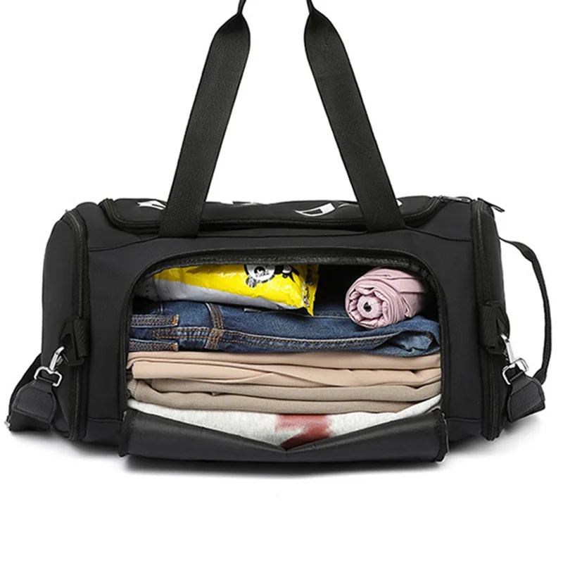 Bolsa de gimnasio deportiva, bolsa de viaje multifuncional de gran capacidad para fin de semana con compartimento para zapatos, bolsa de comando de viaje corto al aire libre - imagen 5