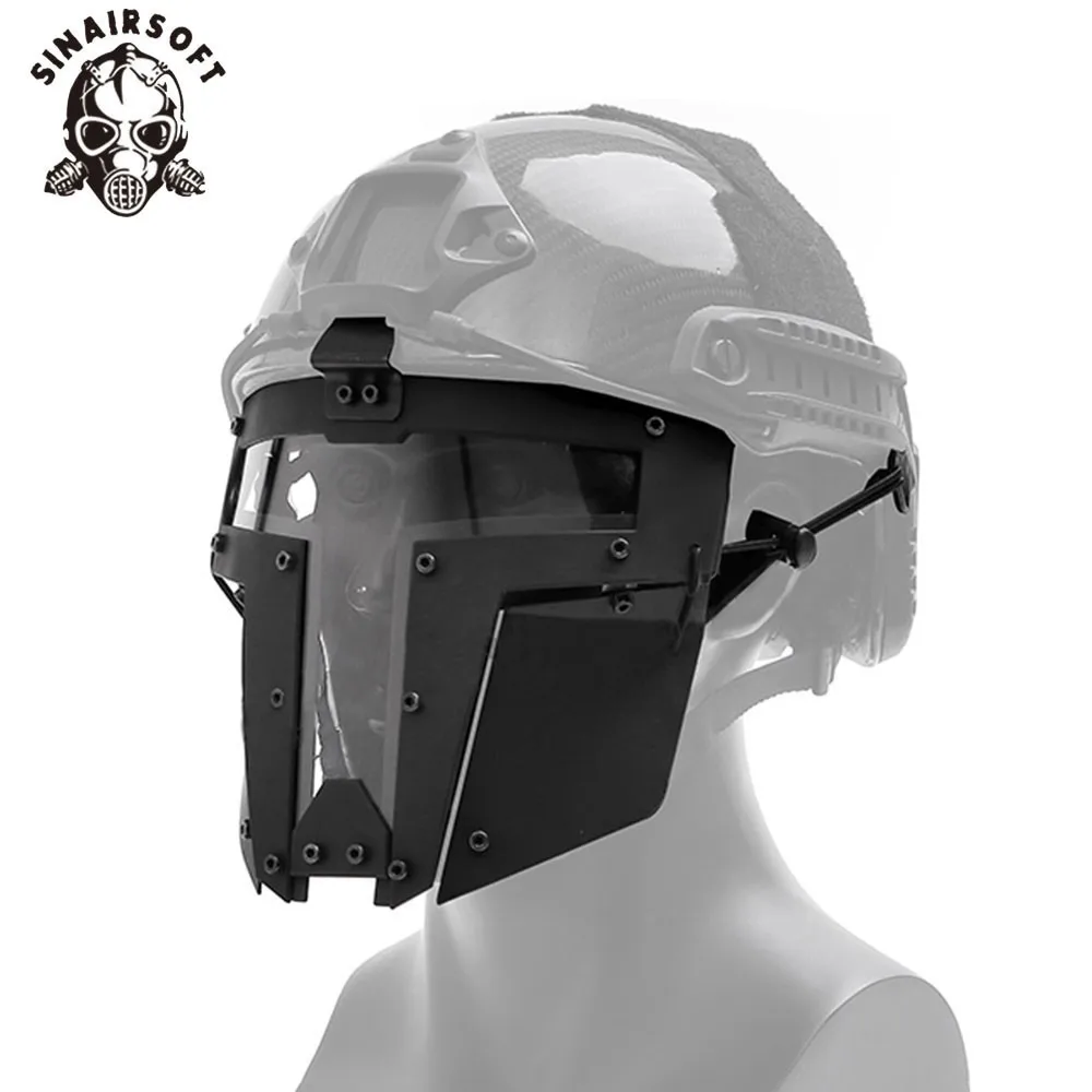 SINAIRSOFT-mascarilla táctica TPE de liberación rápida, máscara facial completa para ciclismo al aire libre, deportes de tiro, equipo de protección de caza